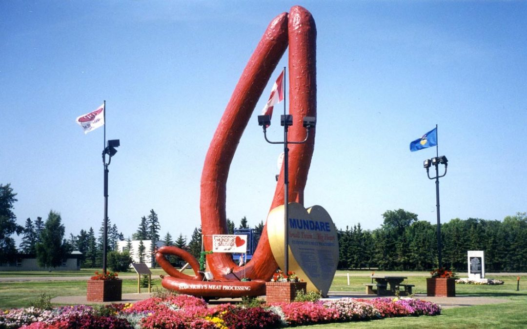 World's Largest Sausage in Mundare, Alberta, Canada