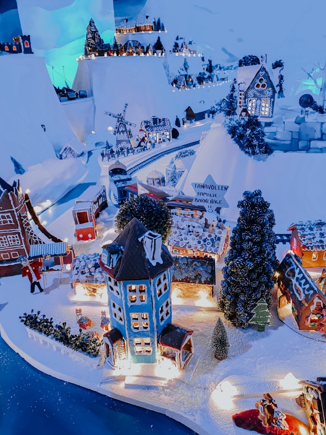 The largest gingerbread village in the world, Pepperkakebyan, Bergen. Norway