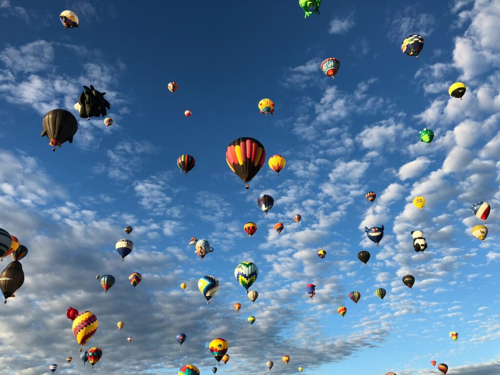 Hot air balloons at the World's Largest Balloon Fiesta, Albuquerque