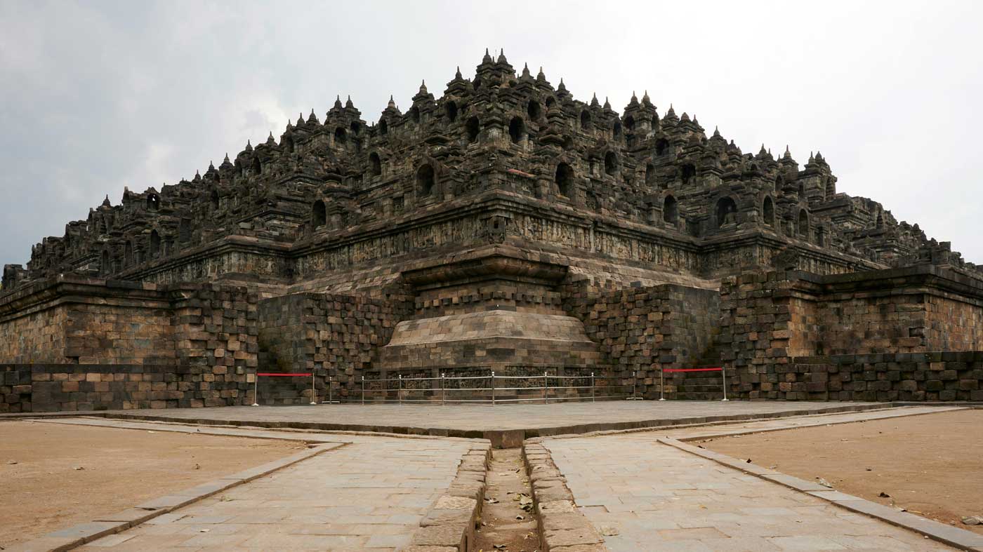 The largest Buddhist temple in the world is Borobudur in Indonesia